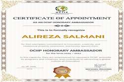 کارشناس فناوری دانشگاه، سفیر افتخاری ایران در سازمان جهانی خلاقیت نوآوری و اختراعات شد